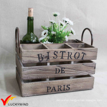 Vintage Artificial Wooden Container for Storage Crate